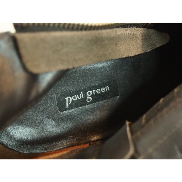 Paul Green Brown Textured Suede Metallic Bronze High Heel Ankle Boots, Size 7 US - Picture 8 of 9